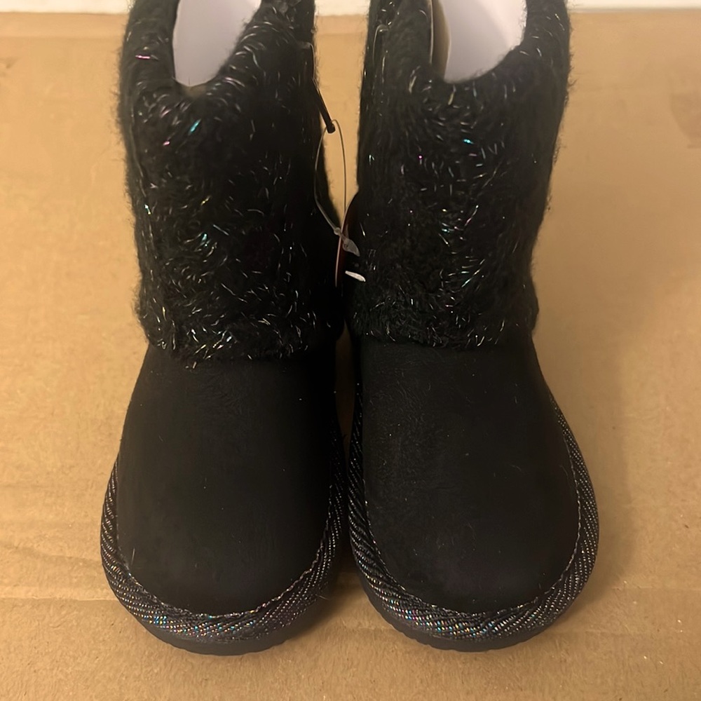 NEW Toddler Girls  JUMPING BEANS Reagann Black Zip Up Boots